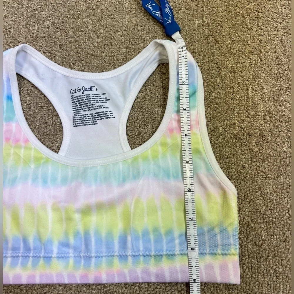 Cat & Jack: (2) Girls Sports Bras - Tie Dye and Camo, Size S